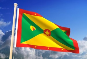 Grenada fluttering flag