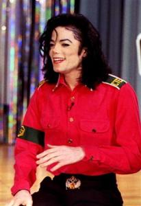 Entertainer Michael JacksonFebruary 10 during taping of live interview on Jackson's estate in Santa ..