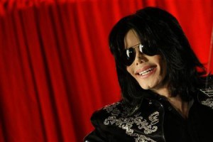 U.S. pop star Michael Jackson gestures during a news conference at the O2 Arena in London