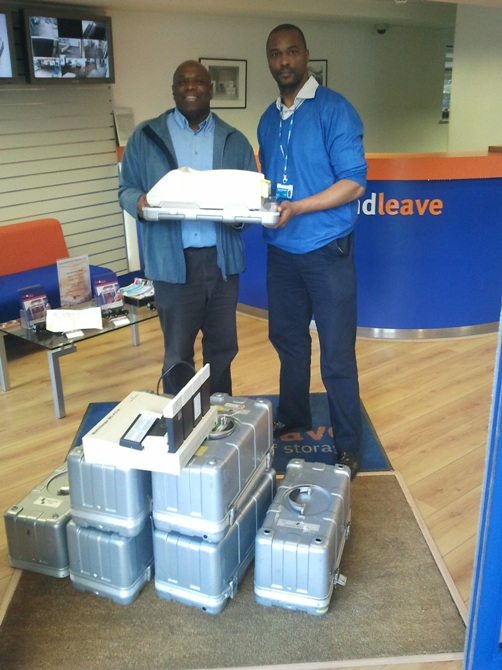 Compugiard machines handed over to Claude Sylvester for Grenada