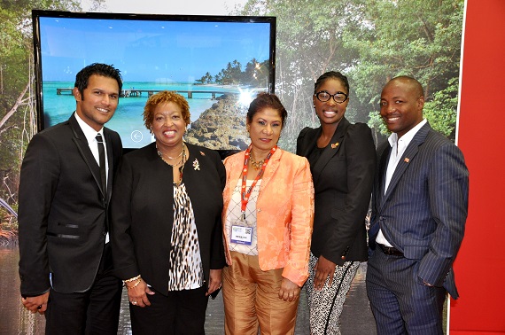 (l-r) Mr. Darren Ganga, Mrs. Carol Anne Birchwood-James, Permanent Secretary, Ministry of Tourism Mrs. Juliana Johan-Boodram, Ms. Achi-Kemba Phillips, Tourism Attaché and Mr. Brian Lara