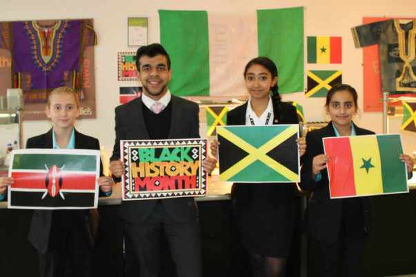 Rhiannon Cooper, Gurinder Chattu, Isis Jackson and Alifiyah Zarif celebrate Black History Month. Photo courtesy http://www.expressandstar.com/