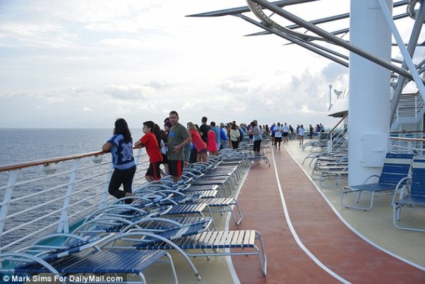 Some passengers on the ship at first believed the refugees were pirates trying to get on the ship. Photo courtesy http://www.dailymail.co.uk/