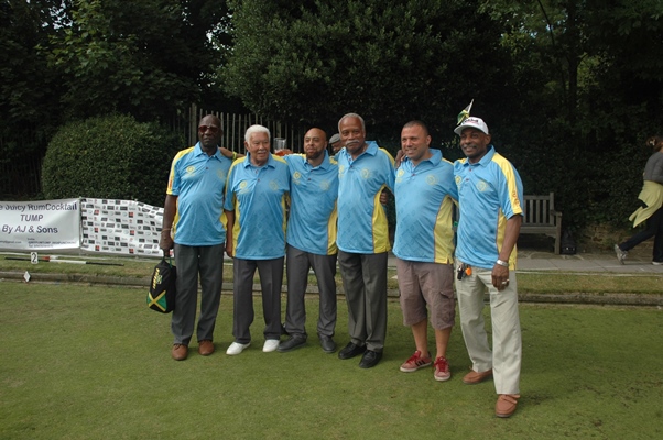 From left to right Walter Williams (runner up) Louie Holness, Andrew Newell (winner), Mervyn Edwards, Martin Edwards (son) Tony Simmonds