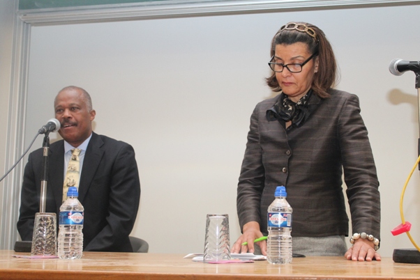 Dr Vindelyn Smith-Hillman, Economic adviser, Law Commission moderating Q&A session. Photo courtesy CaribDirect