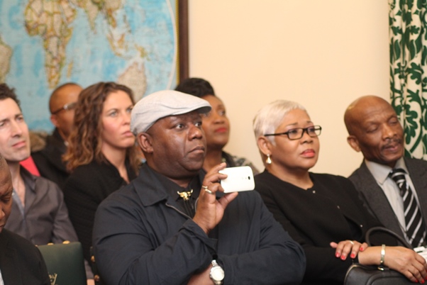 Distinguished guests including Minister Counselor for Antigua and Barbuda Althea Vanderpoole-Banahene, second from right. Photo courtesy CaribDirect