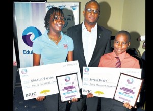 Gordon Swaby founder of Edufocal collecting an award Image courtesy Jamaican Observer